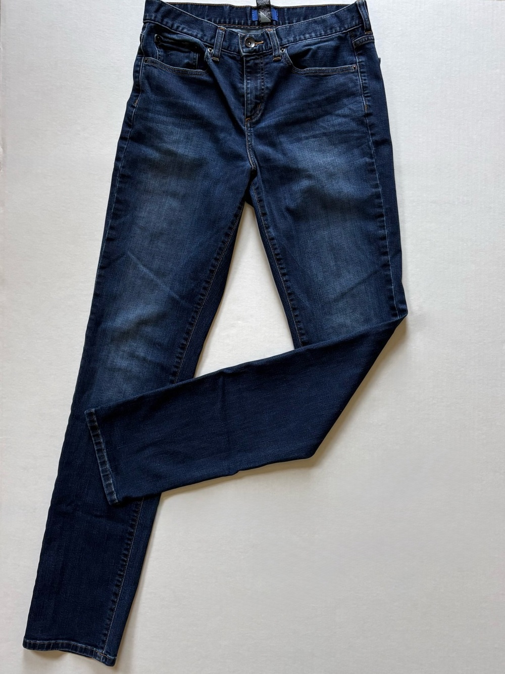 APT 9 Slim Straight Stretch Jeans Mens Tall 31x36 Dark Wash Denim